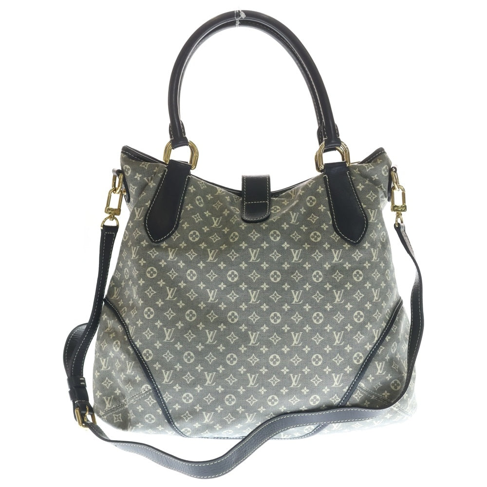 LOUIS VUITTON(ルイヴィトン) モノグラム イディール エレジー ハンドバッグ トートバッグ ネイビー レザー×キャンバス M56697 ゴールド金具