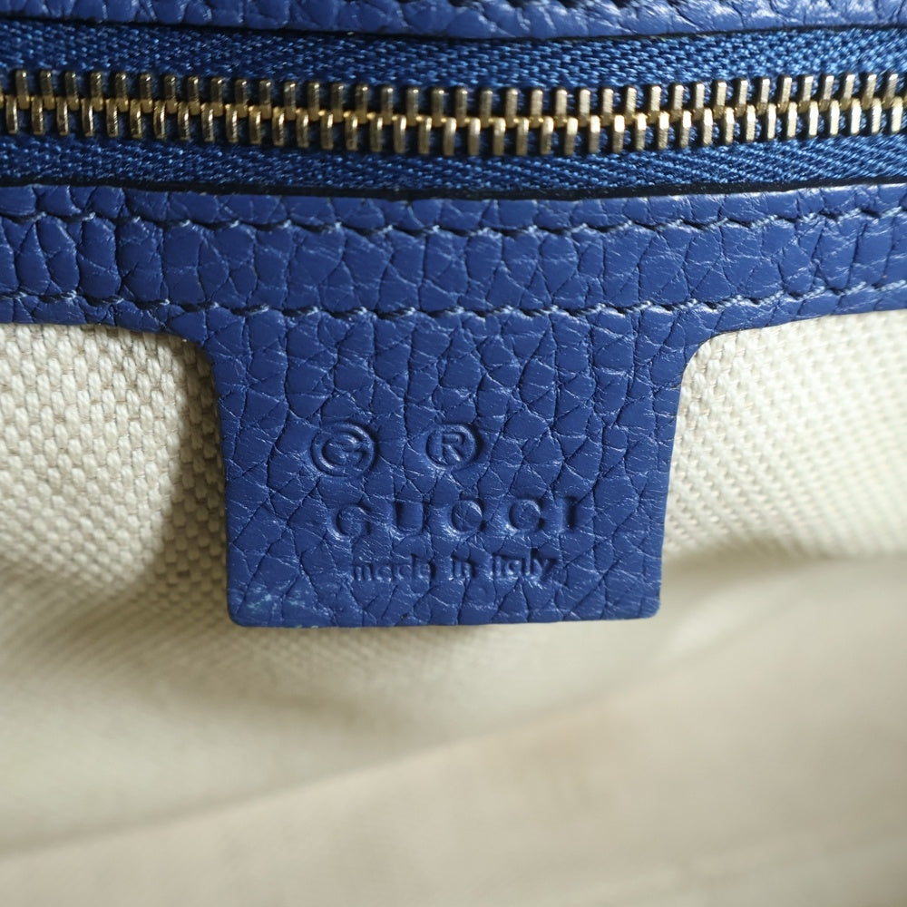 GUCCI(グッチ) ソーホーチェーンショルダーバッグ ブルー レザー