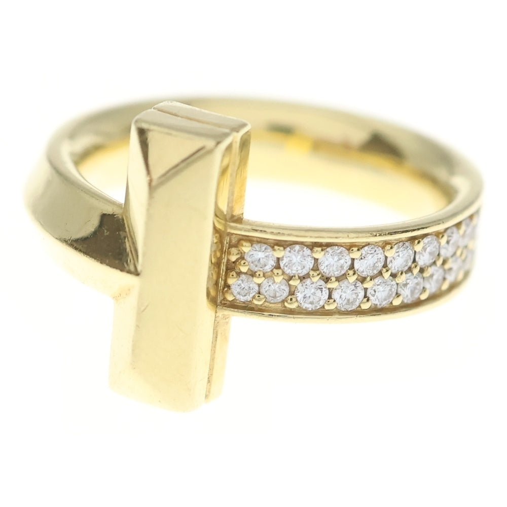 TIFFANY & Co.(ティファニー) Tワン ダイヤリング 指輪 ゴールド Au750YG D0.21ct 10.6g レディース