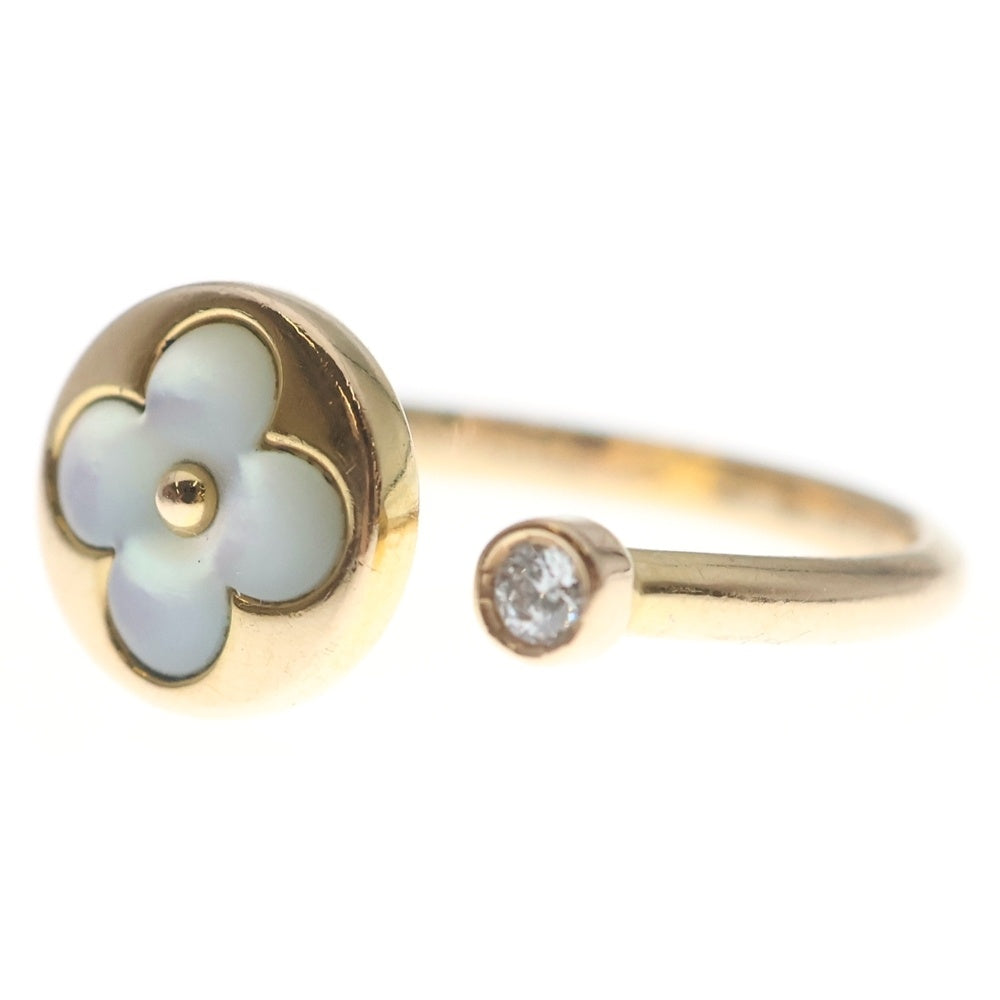 LOUIS VUITTON(ルイヴィトン) モノグラム サンブロッサムミニ リング 指輪 ダイヤ シェル ピンクゴールド Au750PG 3.5g レディース