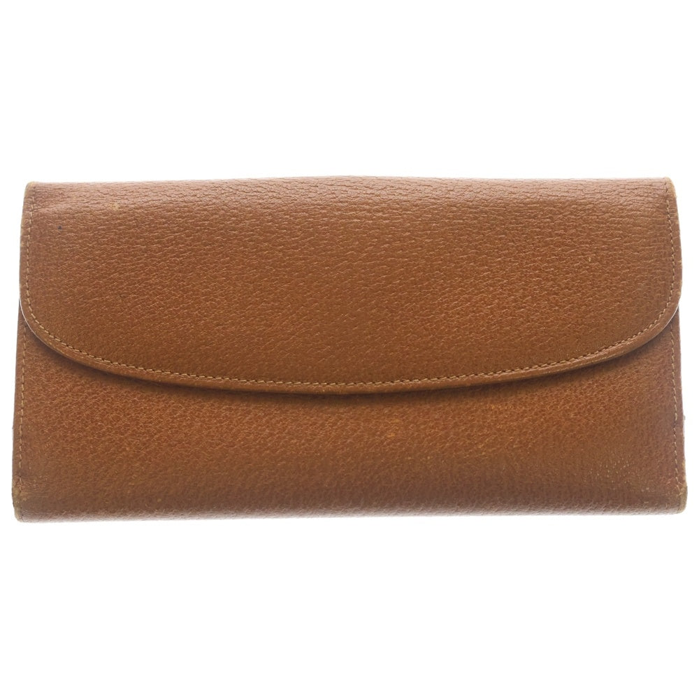 GUCCI(グッチ) ベルトクリップ 二つ折り長財布 ロングウォレット カードケース レザー ブラウン ゴールド金具 レディース