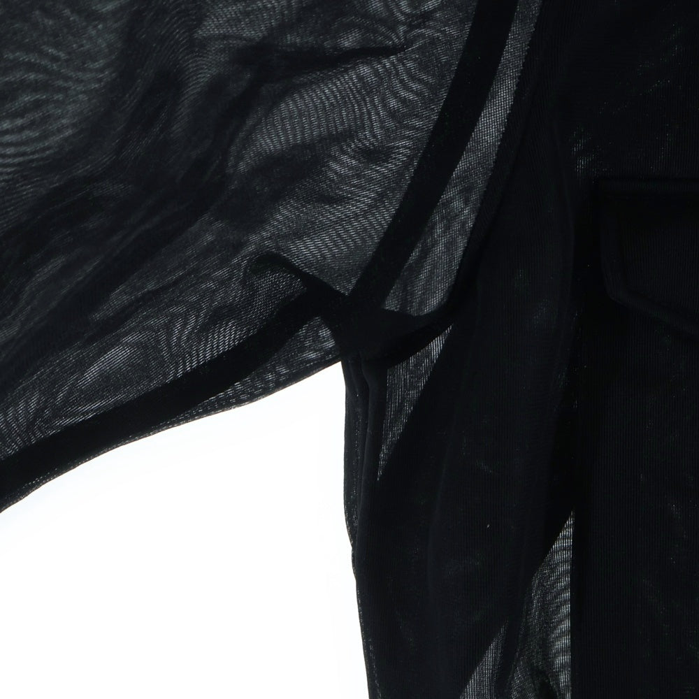 HYKE(ハイク) 26SS SHEER WEP JACKET シアー ウェップ ジップアップ ジャケット ブラック レディース 17576