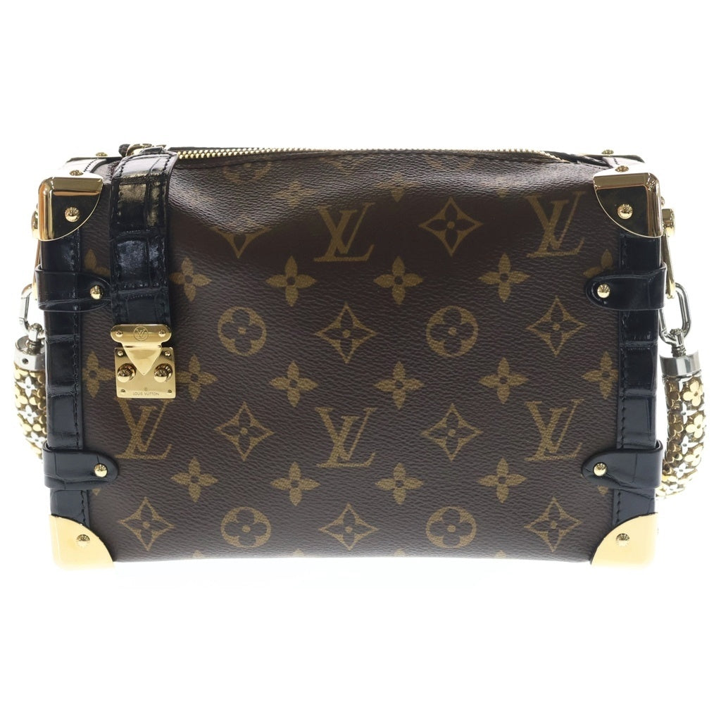 LOUIS VUITTON(ルイヴィトン) サイドトランク モノグラム PVC クロコダイル レザー ショルダーバッグ ブラウン/ブラック N88338 レディース