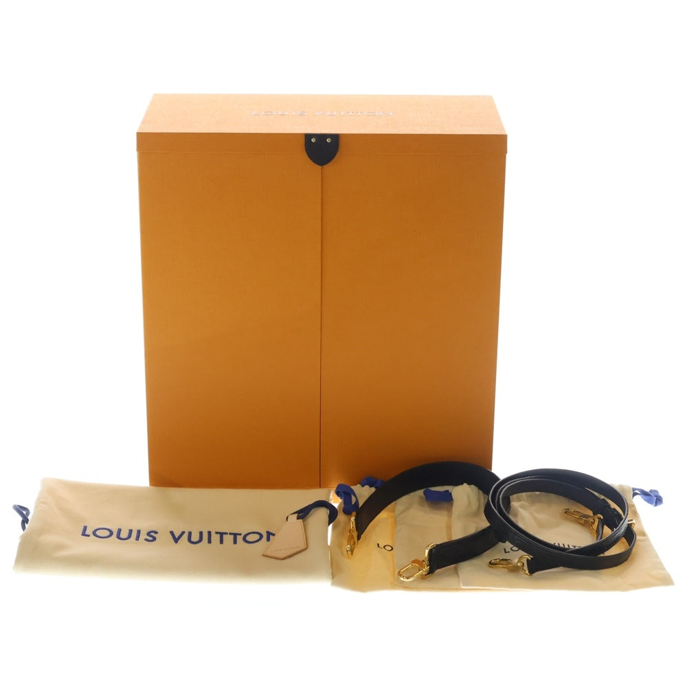 LOUIS VUITTON(ルイヴィトン) サイドトランク モノグラム PVC クロコダイル レザー ショルダーバッグ ブラウン/ブラック N88338 レディース