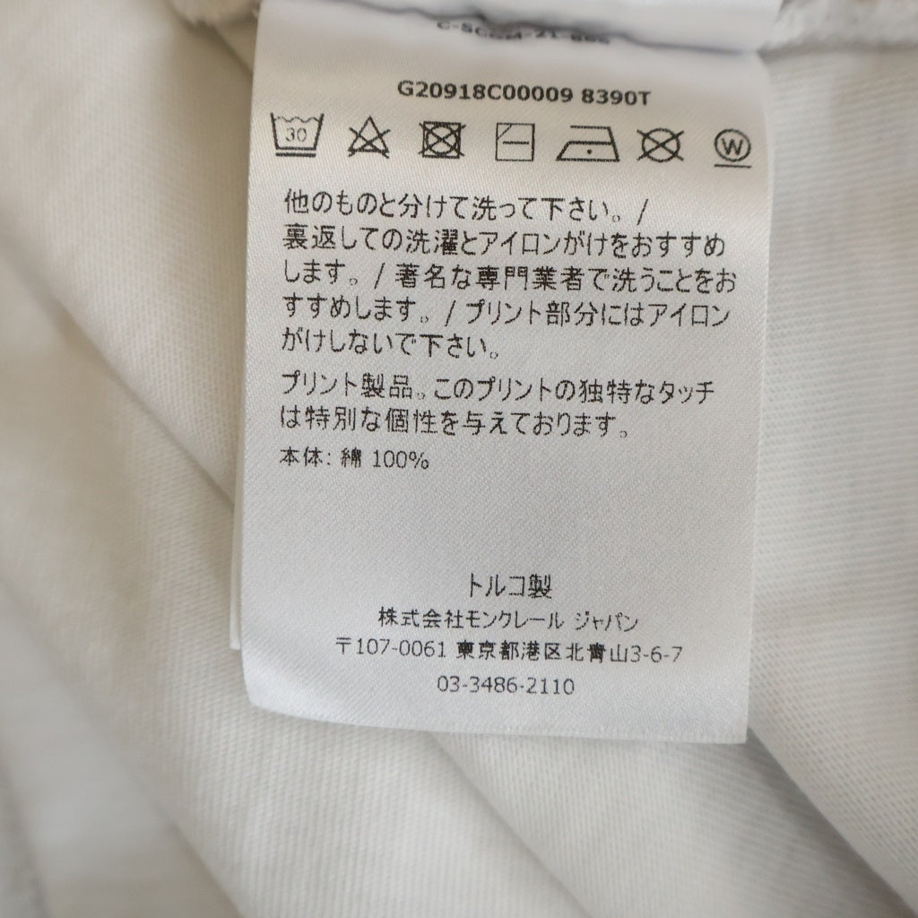 MONCLER(モンクレール) MAGLIA T-SHIRT マグリアTシャツ ホワイト ビッグプリント G20918C00009 M