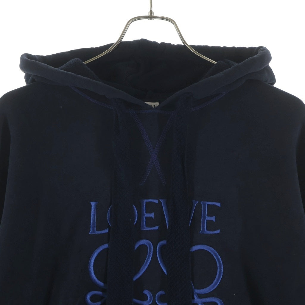 6260【人気ロゴ・Mサイズ】ロエベ☆アナグラム刺繍ロゴ入りポロシャツ ネイビー LOEWE (ロエベ) アナグラム刺繍 クルーネック 半袖 Tシャツ
