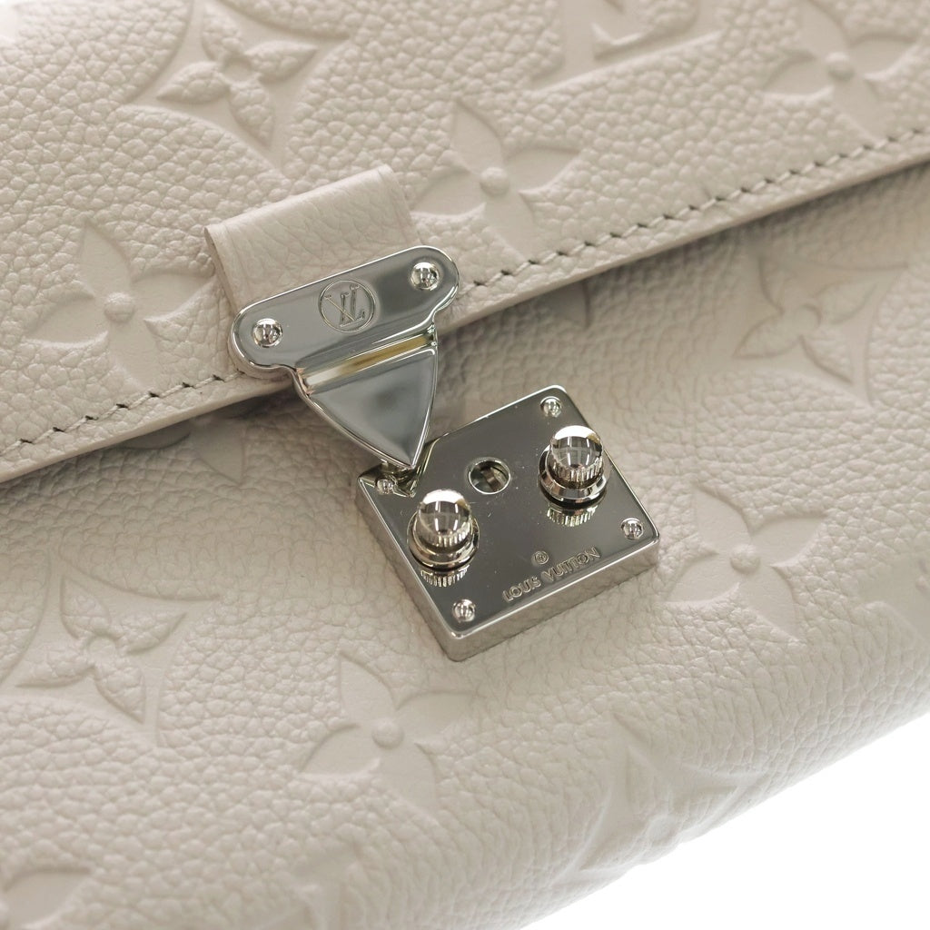 LOUIS VUITTON(ルイヴィトン) モノグラム・アンプラント ポルトフォイユ・サラ メティス ロングフラップウォレット 長財布 ブルームグレー レザー M13463 シルバー金具 レディース