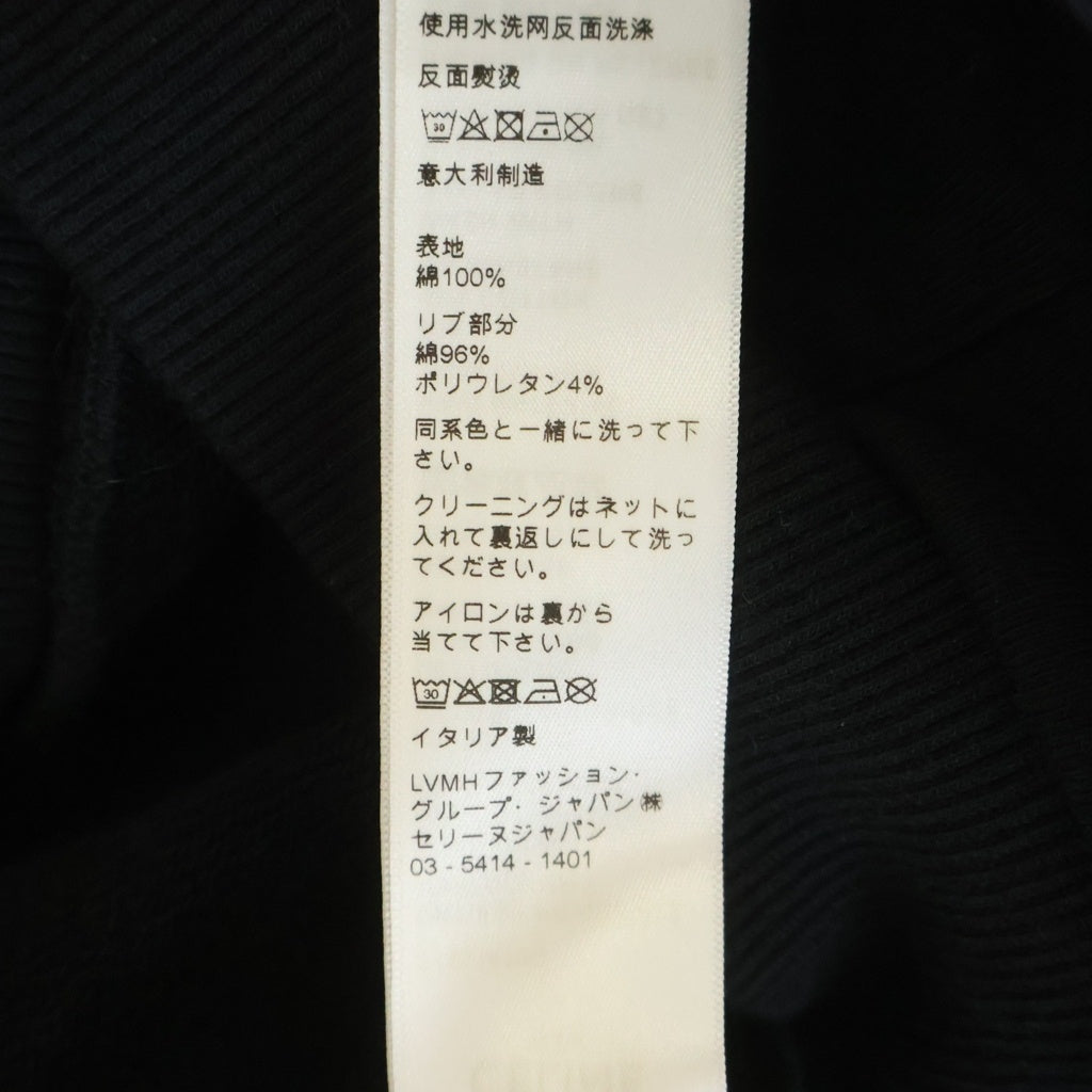 CELINE(セリーヌ) ロゴプリント パーカー ルーズスウェットフーディ ブラック コットン XS 2Y321670Q