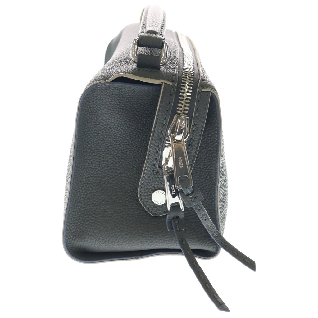 FENDI(フェンディ) セレリア レイ ショルダーバッグ ハンドバッグ グレー レザー シルバー金具 レディース