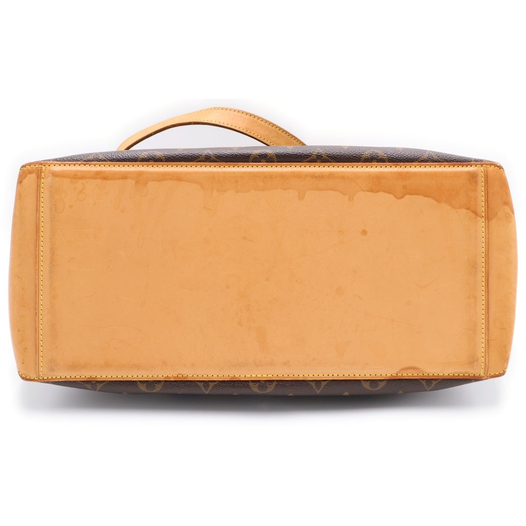 LOUIS VUITTON(ルイヴィトン) モノグラム カバ・メゾ トートバッグ ハンドバッグ ブラウン レザー×PVC M51151 ゴールド金具 レディース