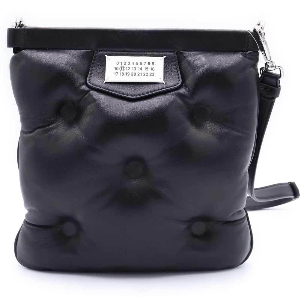 Maison Margiela(メゾンマルジェラ) メゾン マルジェラ グラムスラム ショルダーバッグ ブラック レザー シルバー金具 レディース