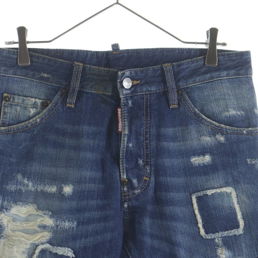 DSQUARED2(ディースクエアード) COOL GUY JEAN クールガイジーン パッチワーク ダメージデニムパンツ 44 S71LB0170