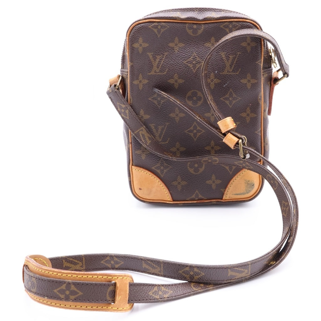 LOUIS VUITTON(ルイヴィトン) モノグラム アマゾン ショルダーバッグ ミニバッグ ブラウン レザー×PVC M45236 ゴールド金具 レディース