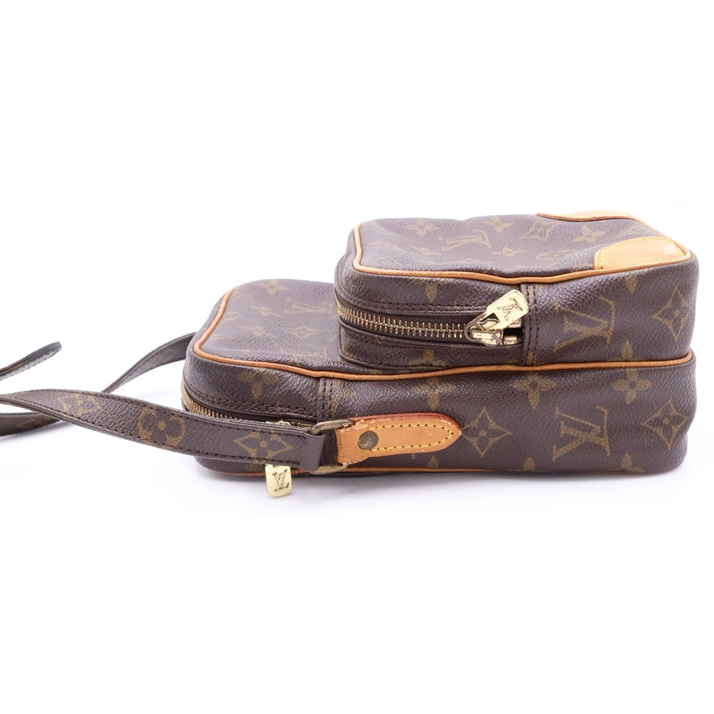 LOUIS VUITTON(ルイヴィトン) モノグラム アマゾン ショルダーバッグ ミニバッグ ブラウン レザー×PVC M45236 ゴールド金具 レディース