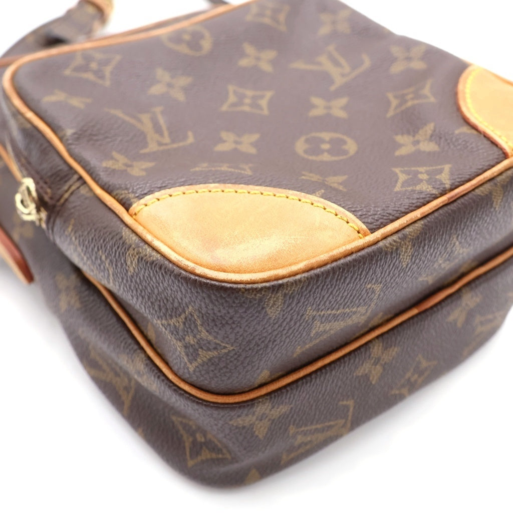 LOUIS VUITTON(ルイヴィトン) モノグラム アマゾン ショルダーバッグ ミニバッグ ブラウン レザー×PVC M45236 ゴールド金具 レディース