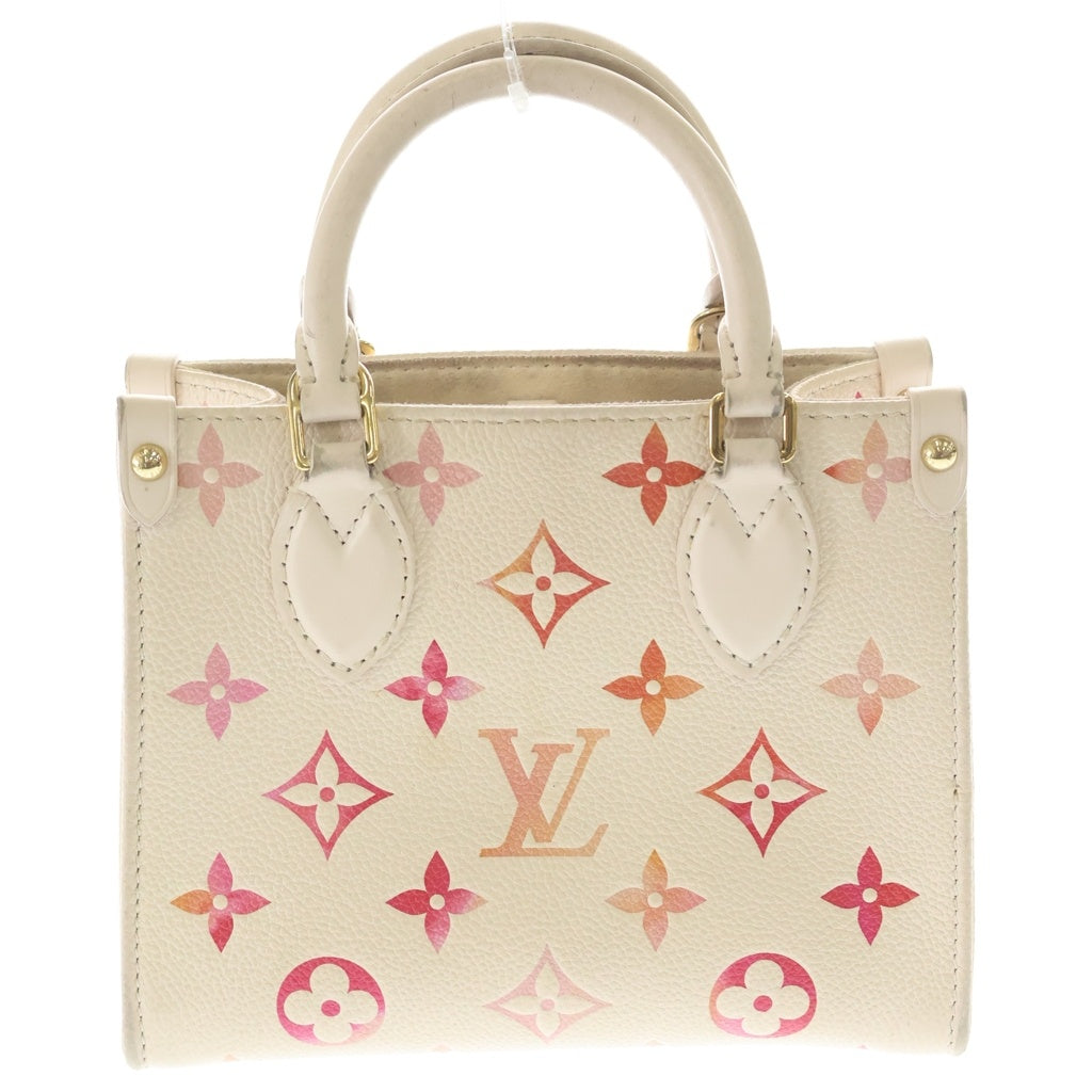 LOUIS VUITTON(ルイヴィトン) モノグラムアンプラント オンザゴーBB ハンド ショルダーバッグ 2WAY サンライズ・アクアレル ゴールド金具 アイボリー M47115 RFID レディース