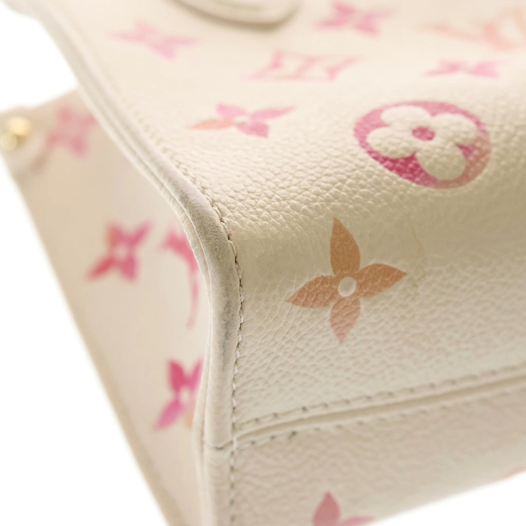 LOUIS VUITTON(ルイヴィトン) モノグラムアンプラント オンザゴーBB ハンド ショルダーバッグ 2WAY サンライズ・アクアレル ゴールド金具 アイボリー M47115 RFID レディース