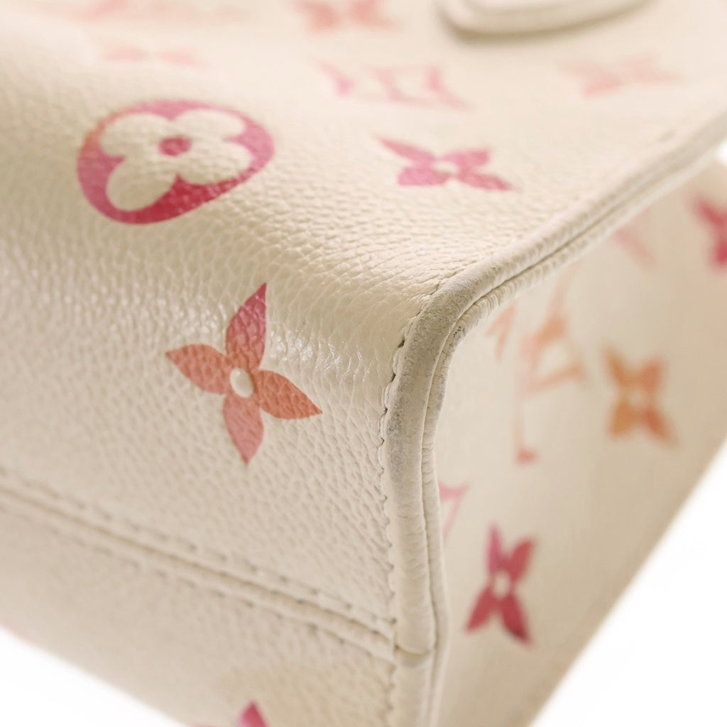 LOUIS VUITTON(ルイヴィトン) モノグラムアンプラント オンザゴーBB ハンド ショルダーバッグ 2WAY サンライズ・アクアレル ゴールド金具 アイボリー M47115 RFID レディース