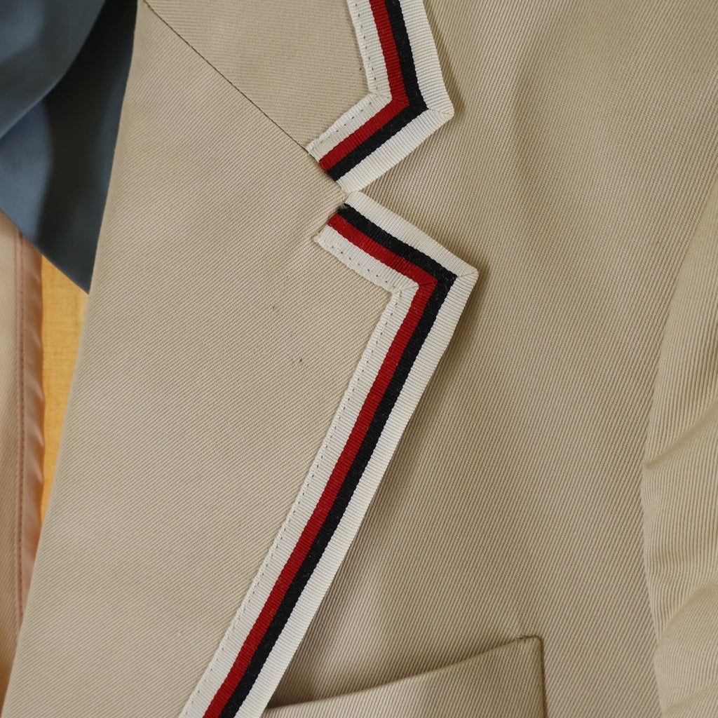 GUCCI(グッチ) XXVパイピングテーラードジャケットベージュコットン#48 478465 Z3732