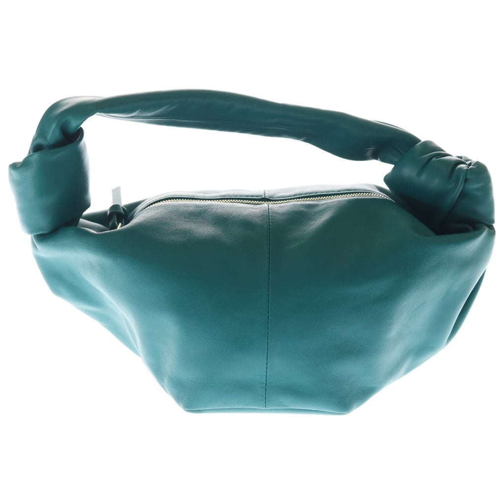 BOTTEGA VENETA(ボッテガヴェネタ) ダブルノット ハンドバッグ ミニバッグ ターコイズブルー レザー ゴールド金具