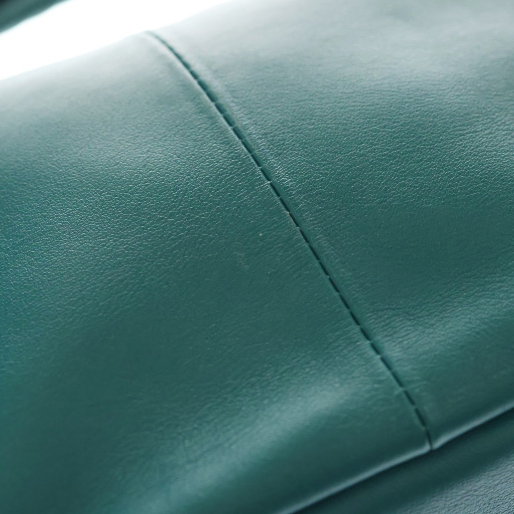 BOTTEGA VENETA(ボッテガヴェネタ) ダブルノット ハンドバッグ ミニバッグ ターコイズブルー レザー ゴールド金具