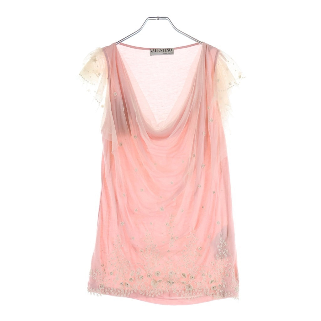 VALENTINO(ヴァレンティノ) チュール トップス フラワー ピンク #38 レディース