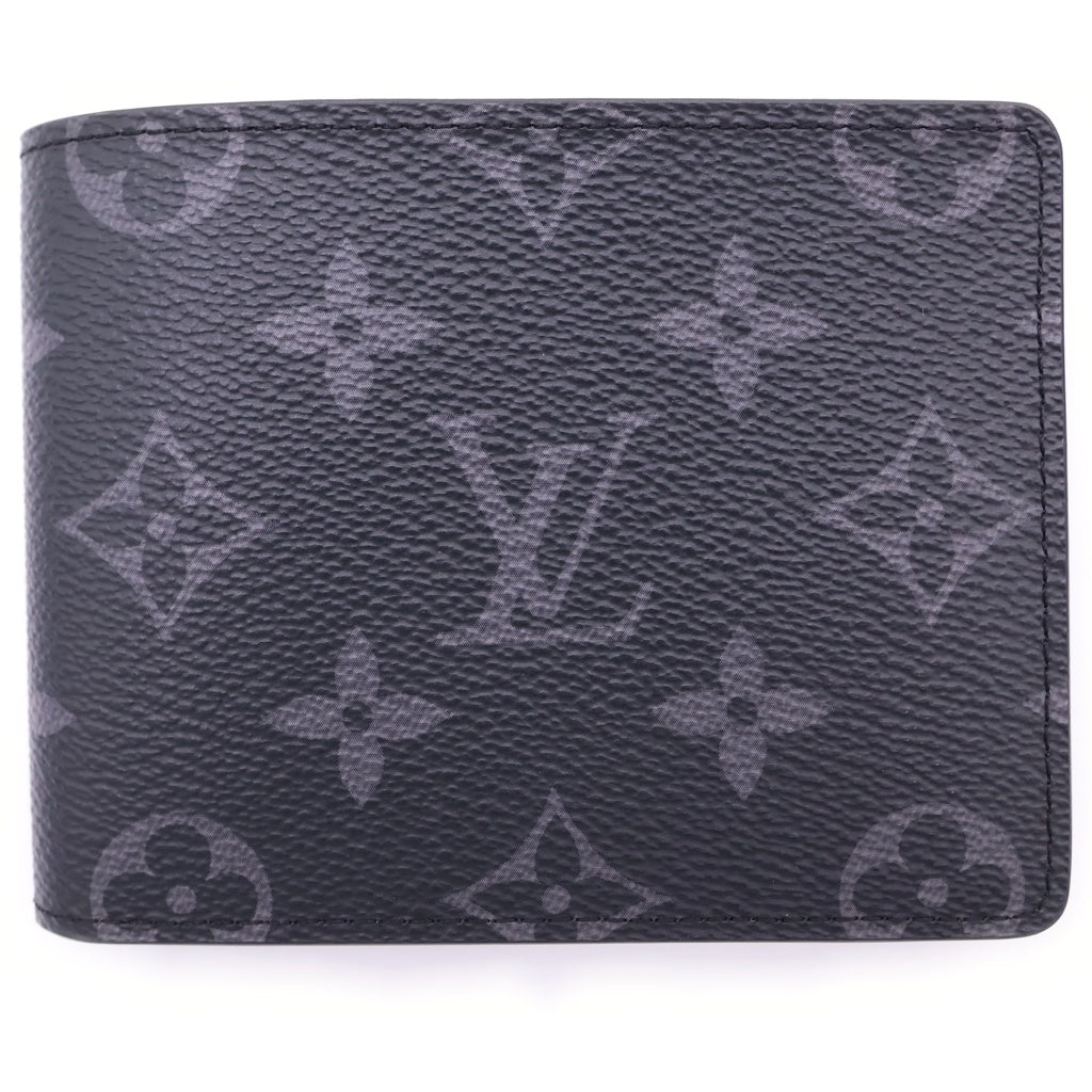 LOUIS VUITTON(ルイヴィトン) モノグラム・エクリプス 二つ折り財布 コンパクトウォレット ブラック PVC×レザー M62294