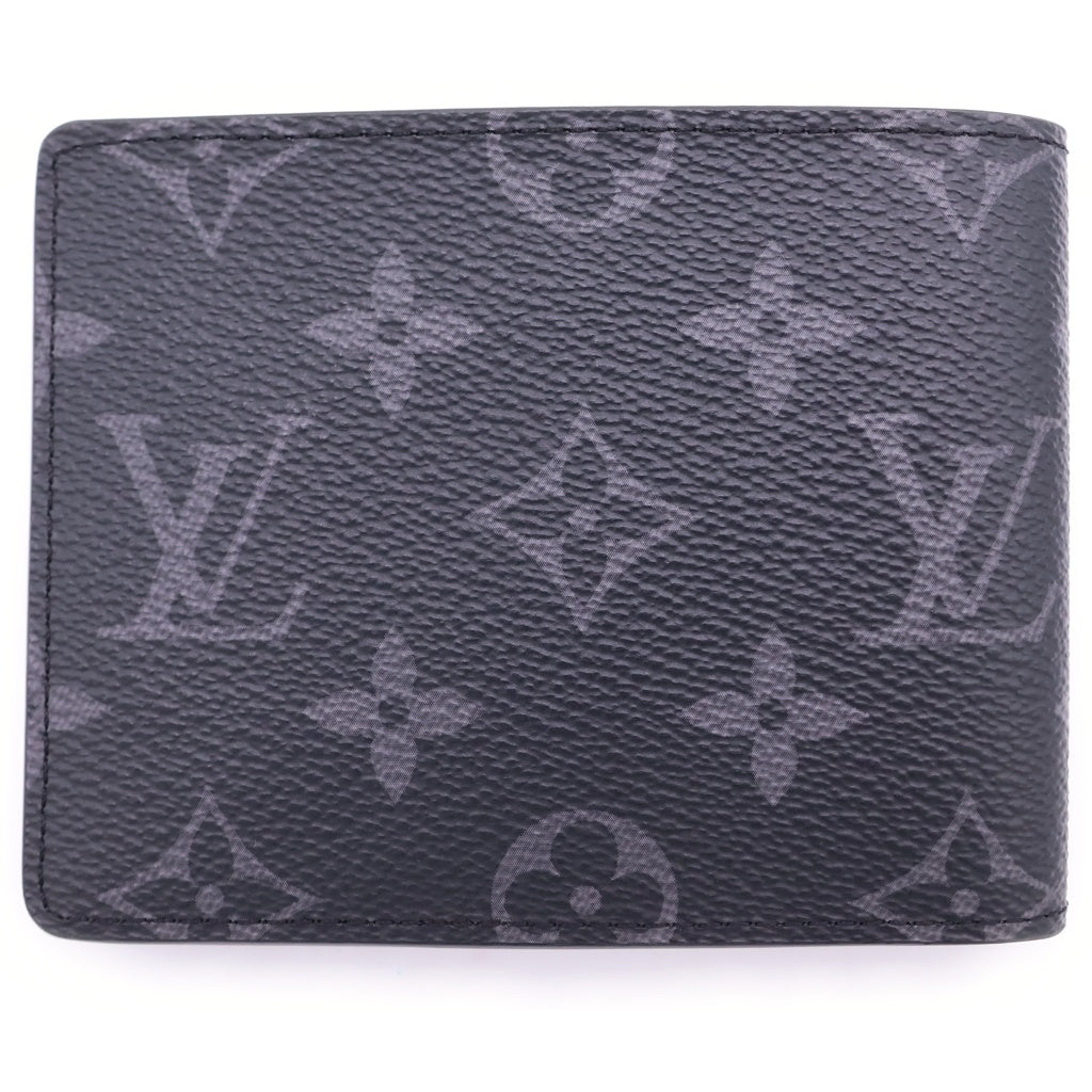 LOUIS VUITTON(ルイヴィトン) モノグラム・エクリプス 二つ折り財布 コンパクトウォレット ブラック PVC×レザー M62294