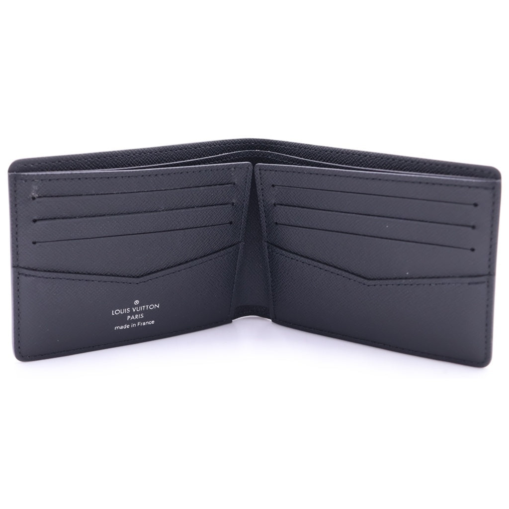 LOUIS VUITTON(ルイヴィトン) モノグラム・エクリプス 二つ折り財布 コンパクトウォレット ブラック PVC×レザー M62294