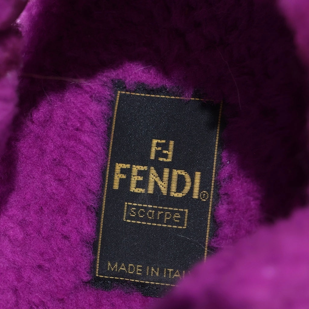 FENDI(フェンディ) ボア ムートン サンダル シューズ #37 パープル レディース