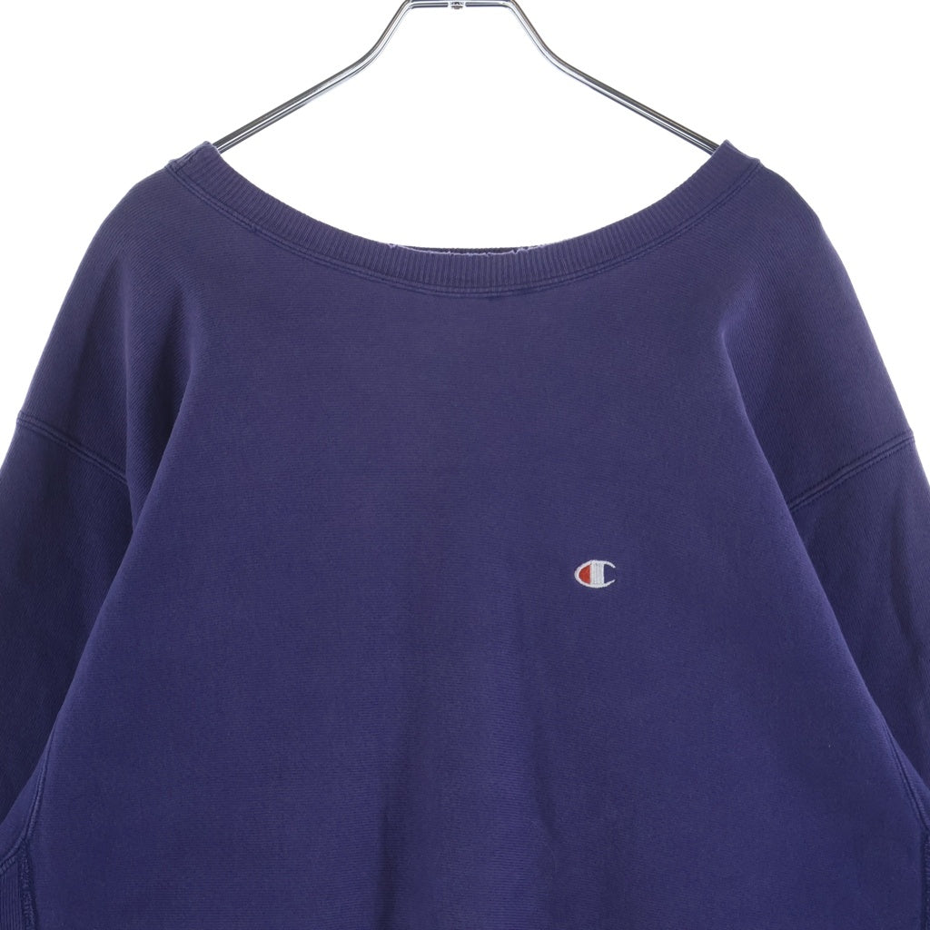 CHAMPION(チャンピオン) 90s REVERSE WEAVE リバースウィーブ スウェット トレーナー 刺繍タグ 後期型 コットン ポリエステル ネイビー