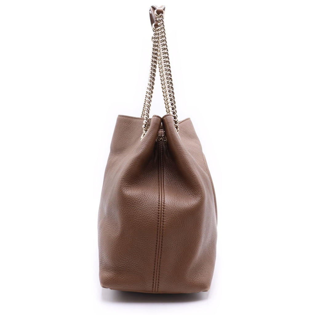 GUCCI(グッチ) ソーホー インターロッキングG レザー ゴールド金具 チェーントートバッグ ショルダーバッグ ブラウン 308982 レディース