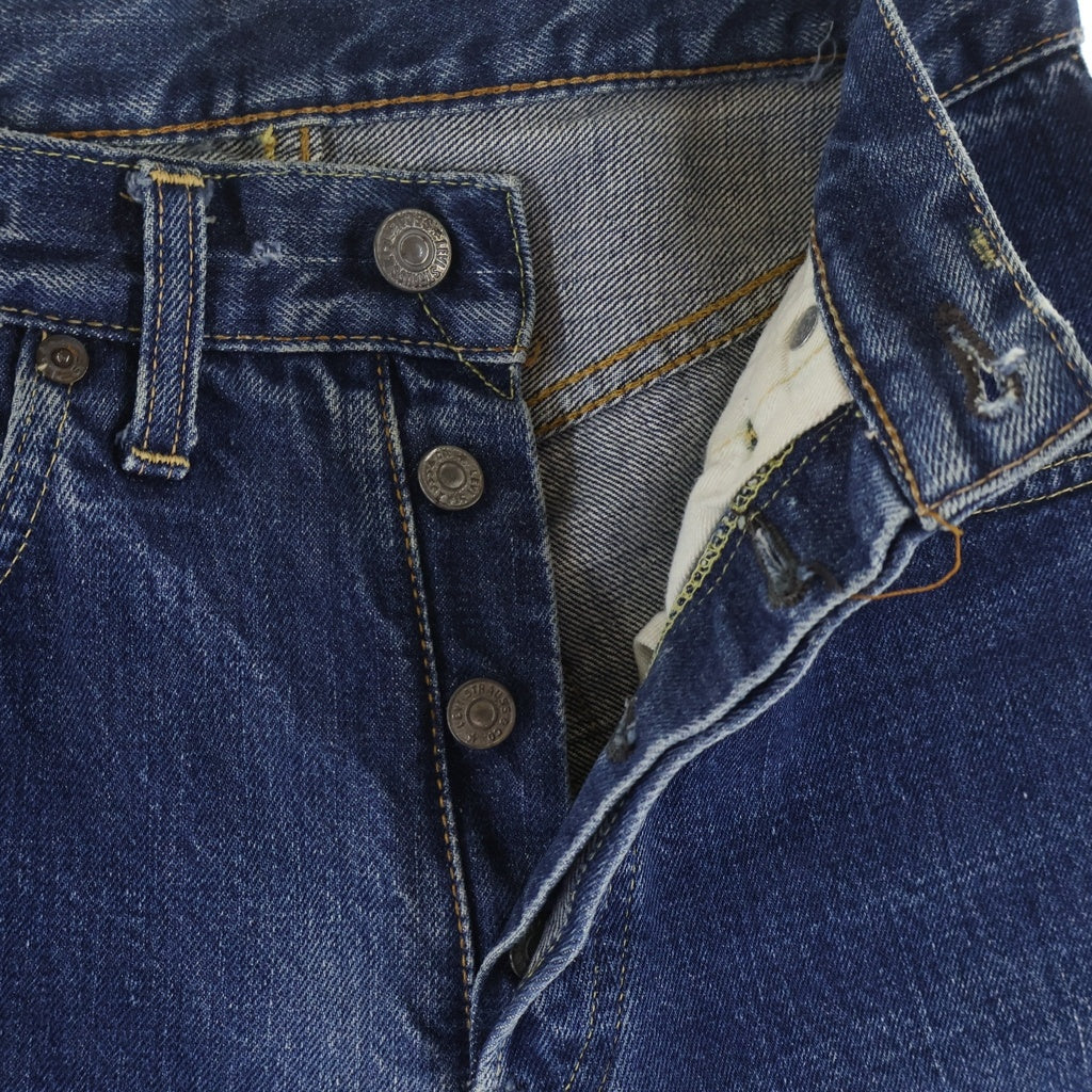 Levi's(リーバイス) 60s VINTAGE 501XX BIGE デニムパンツ ジーンズ 両面タブ 不均等V 隠しリベット ボタン裏刻印6 足長R インディゴ