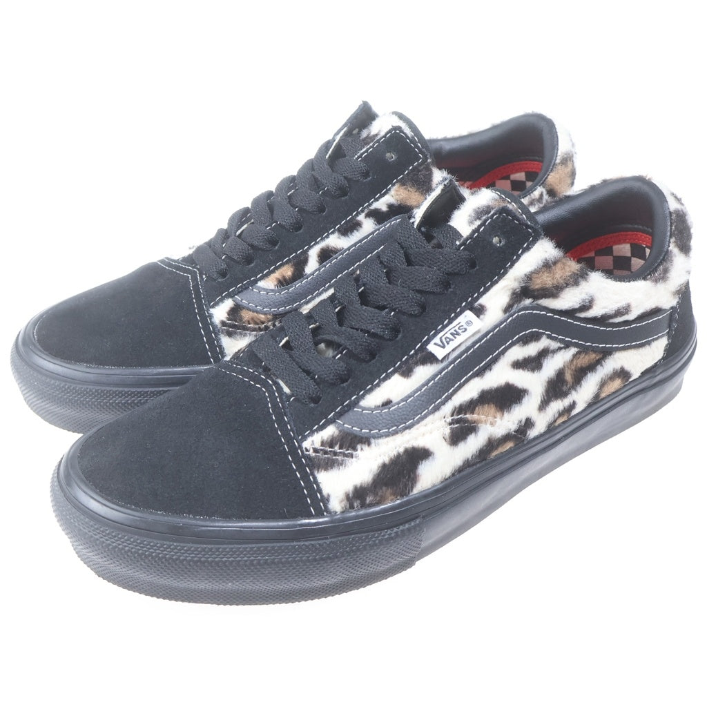 SUPREME(シュプリーム) ×VANS OLD SKOOL ヴァンズ オールドスクール レオパード柄 ボア ローカットスニーカー スニーカー ブラック/ベージュ VN0A5FCBBM8