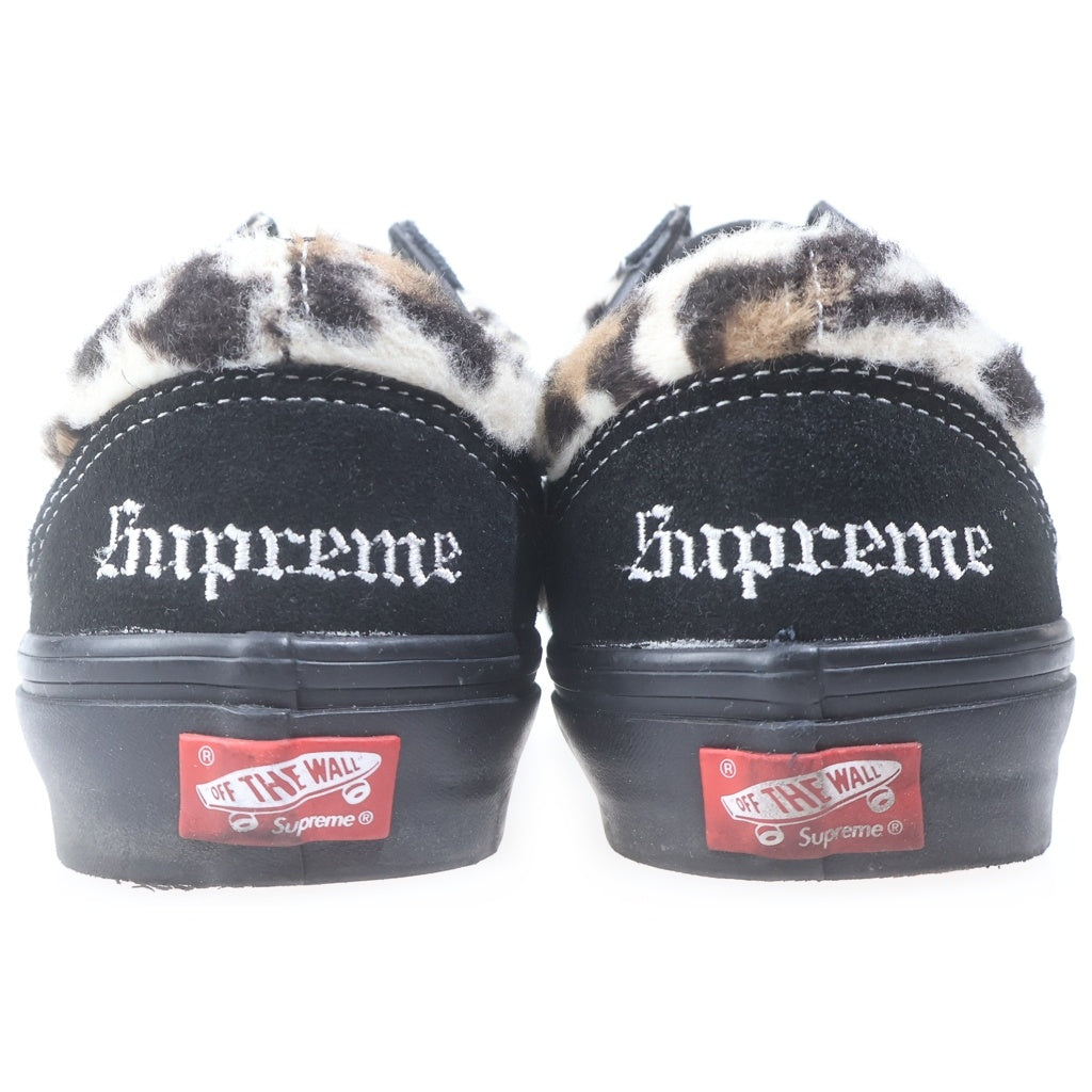 SUPREME(シュプリーム) ×VANS OLD SKOOL ヴァンズ オールドスクール レオパード柄 ボア ローカットスニーカー スニーカー ブラック/ベージュ VN0A5FCBBM8