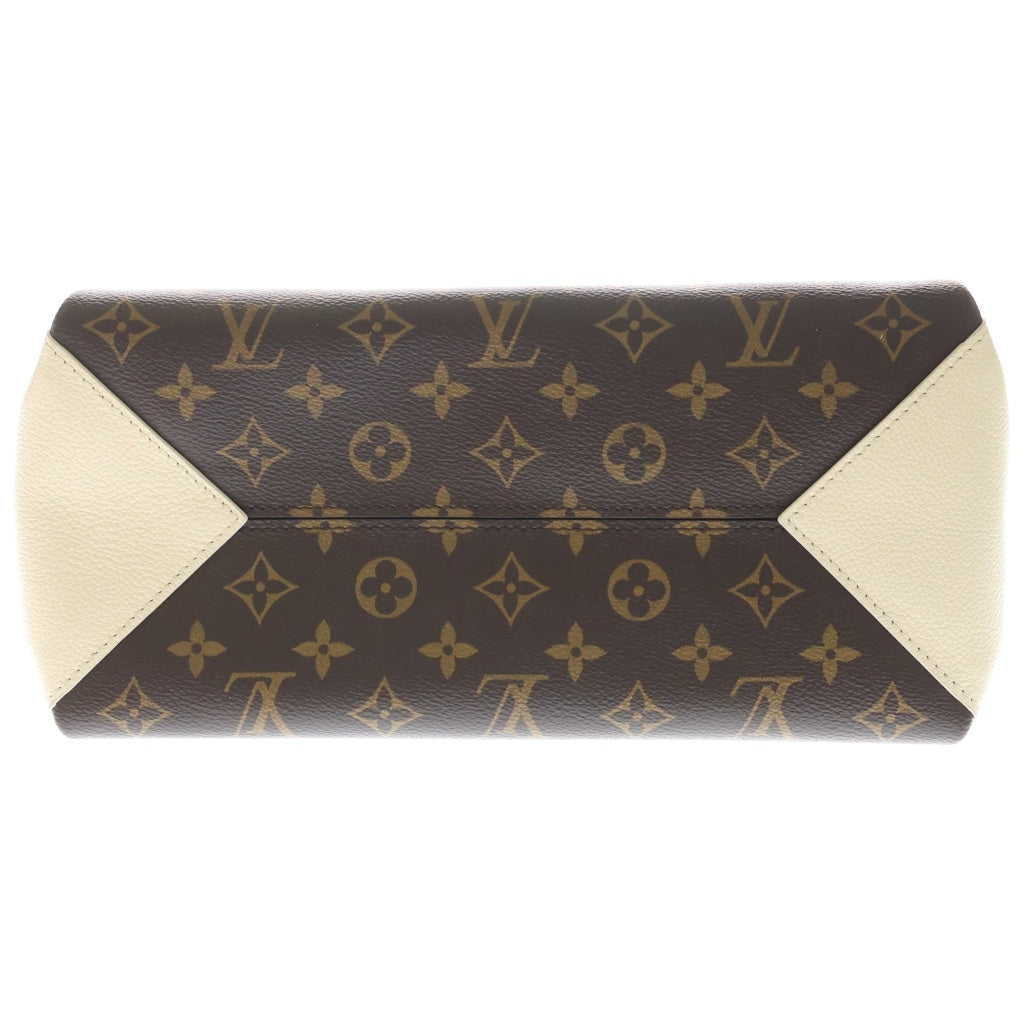 LOUIS VUITTON(ルイヴィトン) モノグラム ヴァンドームBB クレーム 2WAYハンドバッグ ショルダーバッグ ブラウン×アイボリー レザー×PVC M46495 ゴールド金具 レディース