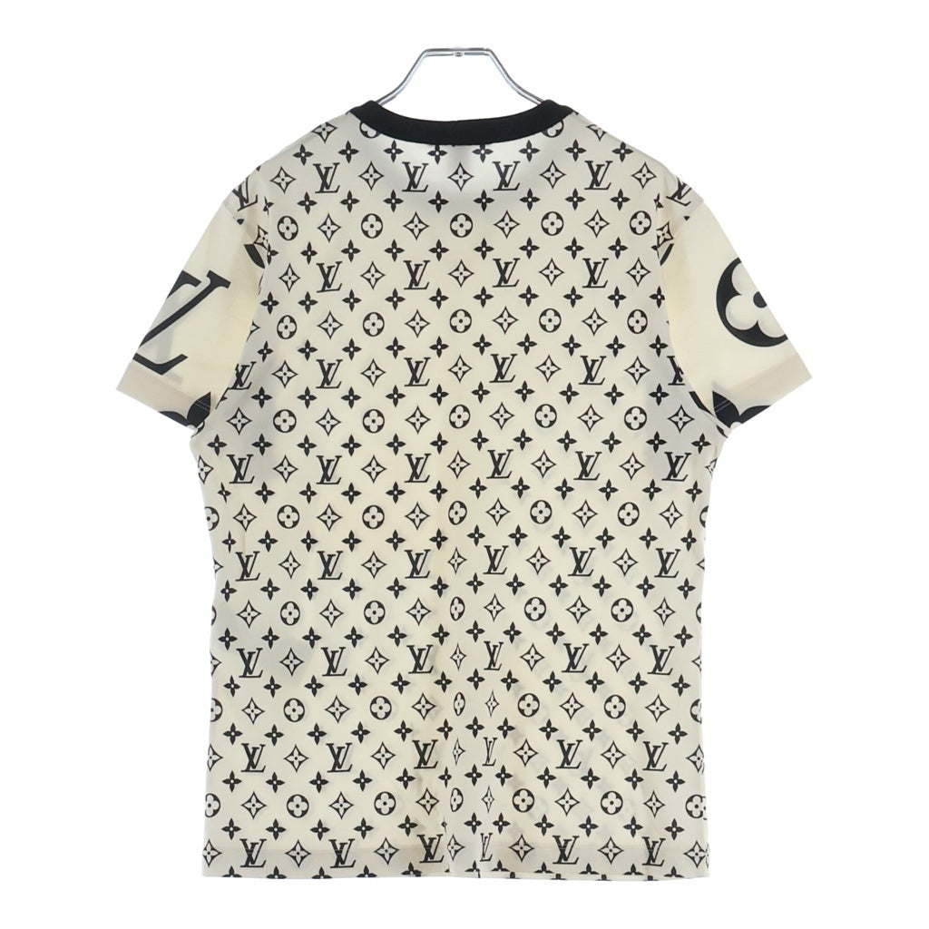 LOUIS VUITTON(ルイヴィトン) ミックスモノグラムチェーンTシャツ クルーネック半袖Tシャツ アイボリー×ブラック #XS RW212W レディース
