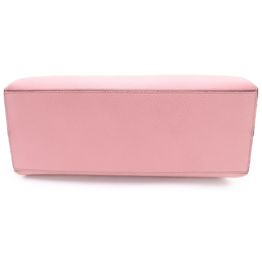 GUCCI(グッチ) バンブー デイリー 2WAYショルダーバッグ ハンドバッグ ピンク レザー 392013 シルバー金具 レディース