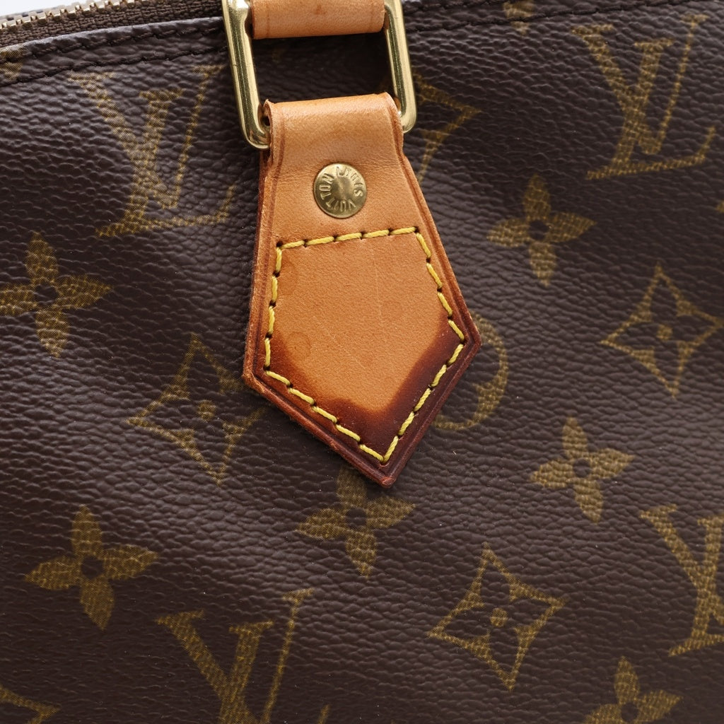 LOUIS VUITTON(ルイヴィトン) モノグラム アルマ ハンドバッグ ブラウン レザー×PVC M51130 ゴールド金具 レディース