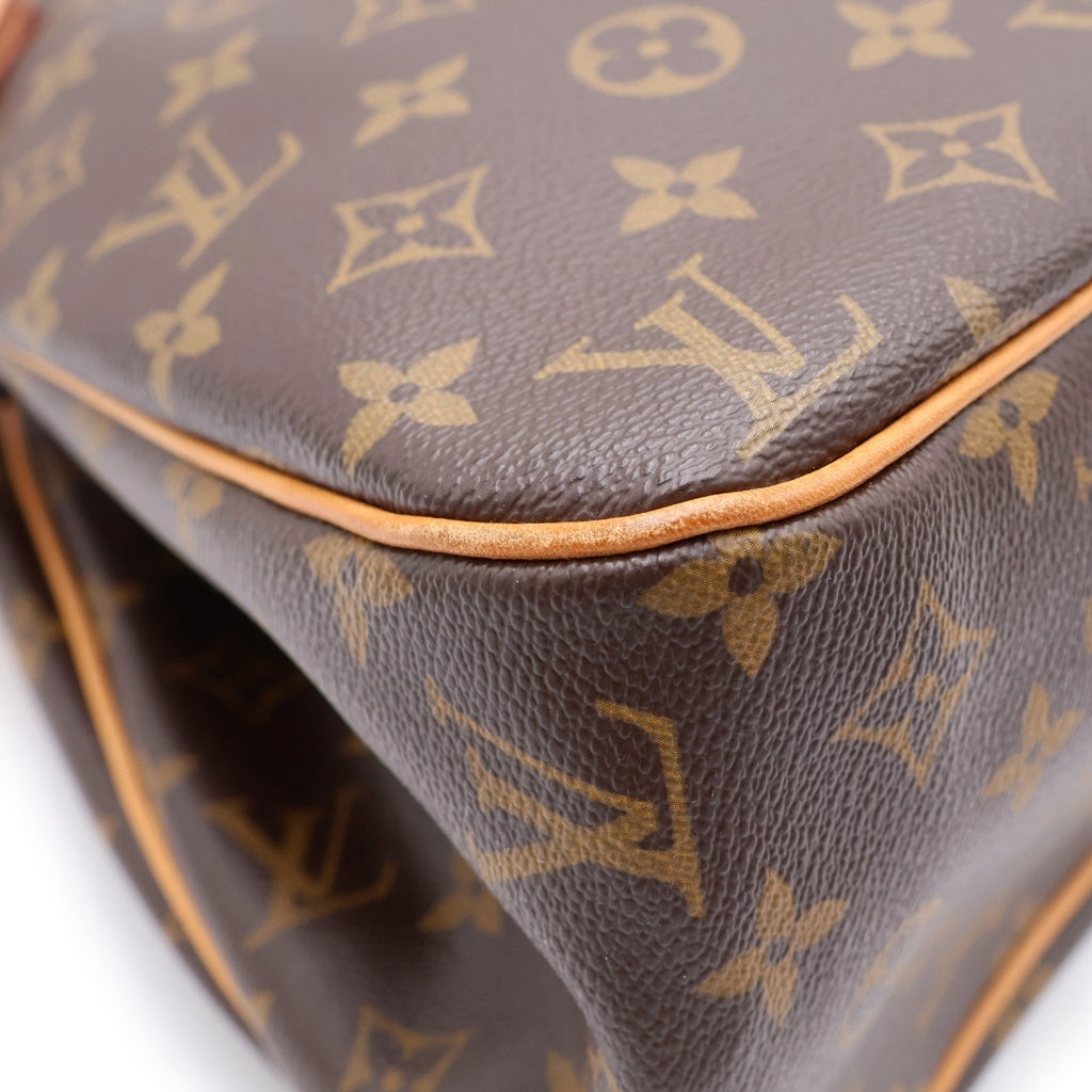 LOUIS VUITTON(ルイヴィトン) モノグラム バティニョール オリゾンタル ハンドバッグ トートバッグ ブラウン PVCレザー M51154 ゴールド金具 レディース