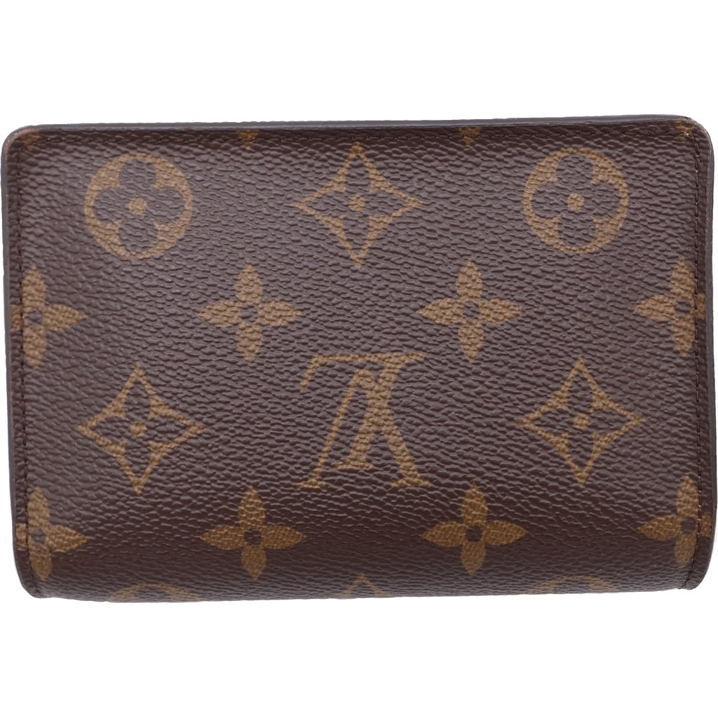 LOUIS VUITTON(ルイヴィトン) モノグラム ポルトフォイユ・ジュリエット PVC レザー コンパクトウォレット 二つ折り財布 ICタイプ ブラウン/ローズバレリーヌ M80973 レディース