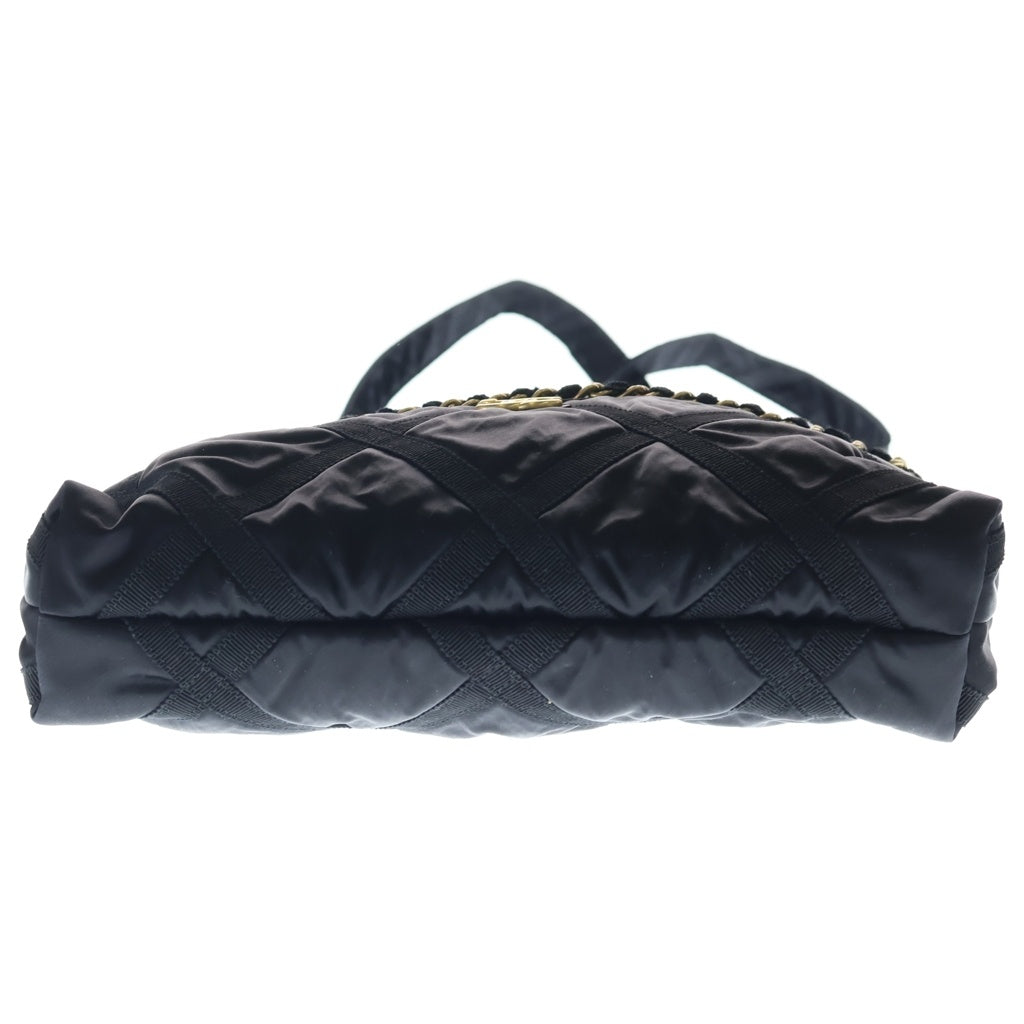 CHANEL(シャネル) ココマーク エコポート ハンドバッグ トートバッグ ブラック サテン AP2664 ゴールド金具 レディース