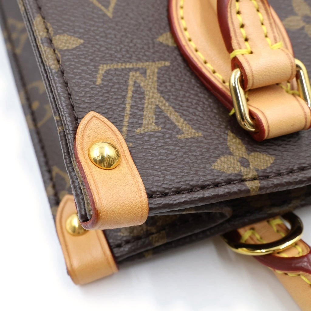 LOUIS VUITTON(ルイヴィトン) モノグラム サックプラBB PVC レザー 2WAY ハンド ショルダーバッグ ブラウン M45847 レディース