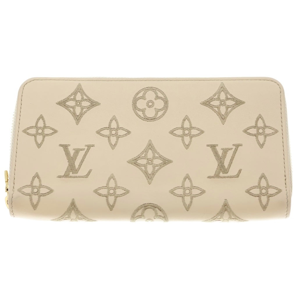 LOUIS VUITTON(ルイヴィトン) モノグラム LVブロデリー アングレーズ ジッピーウォレット レザー 刺繍 ラウンドファスナー長財布 ICタイプ アイボリー M82471 レディース