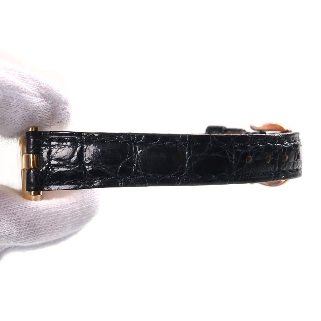 Cartier(カルティエ) マストヴァンドーム ヴェルメイユ アイボリー文字盤 SV925 レザーベルト クォーツウォッチ 腕時計 ゴールド/ブラック W1002253