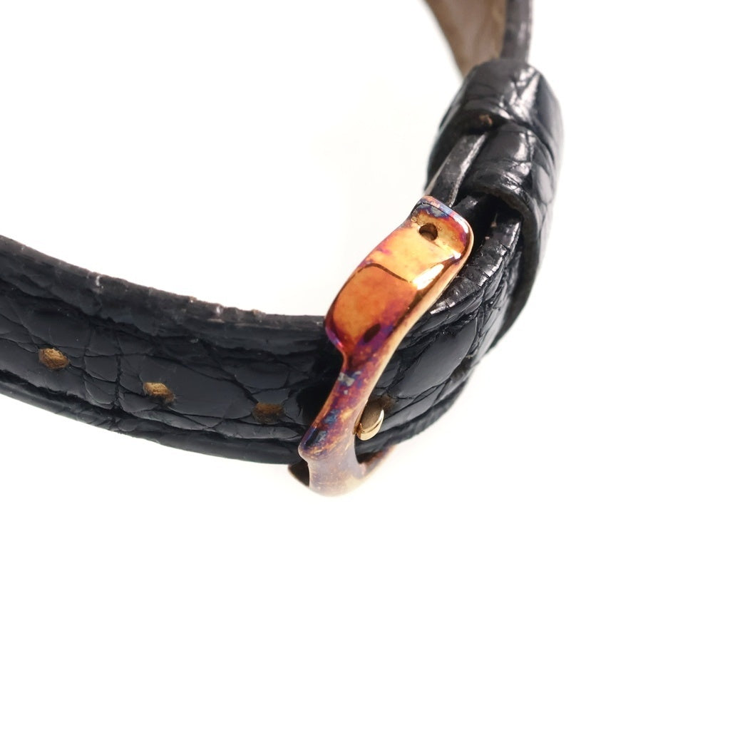 Cartier(カルティエ) マストヴァンドーム ヴェルメイユ アイボリー文字盤 SV925 レザーベルト クォーツウォッチ 腕時計 ゴールド/ブラック W1002253