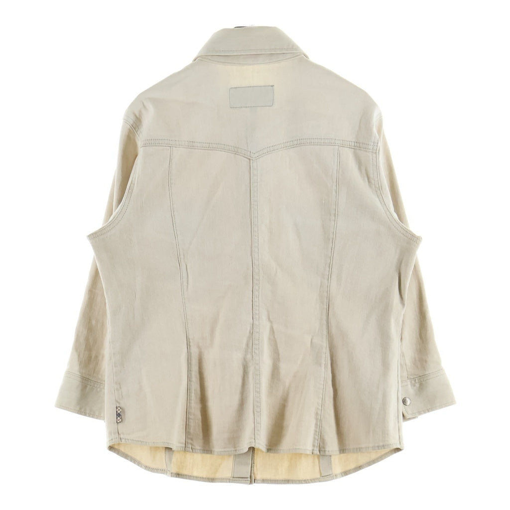 BURBERRY LONDON(バーバリーロンドン) コットンデニムジャケット スナップボタン コットン ポリウレタン アイボリー FCB77-464 レディース