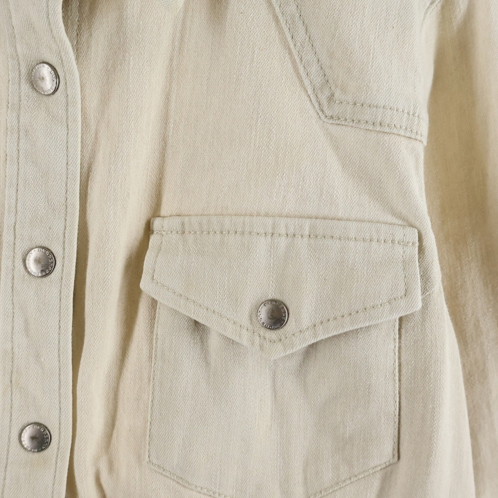 BURBERRY LONDON(バーバリーロンドン) コットンデニムジャケット スナップボタン コットン ポリウレタン アイボリー FCB77-464 レディース