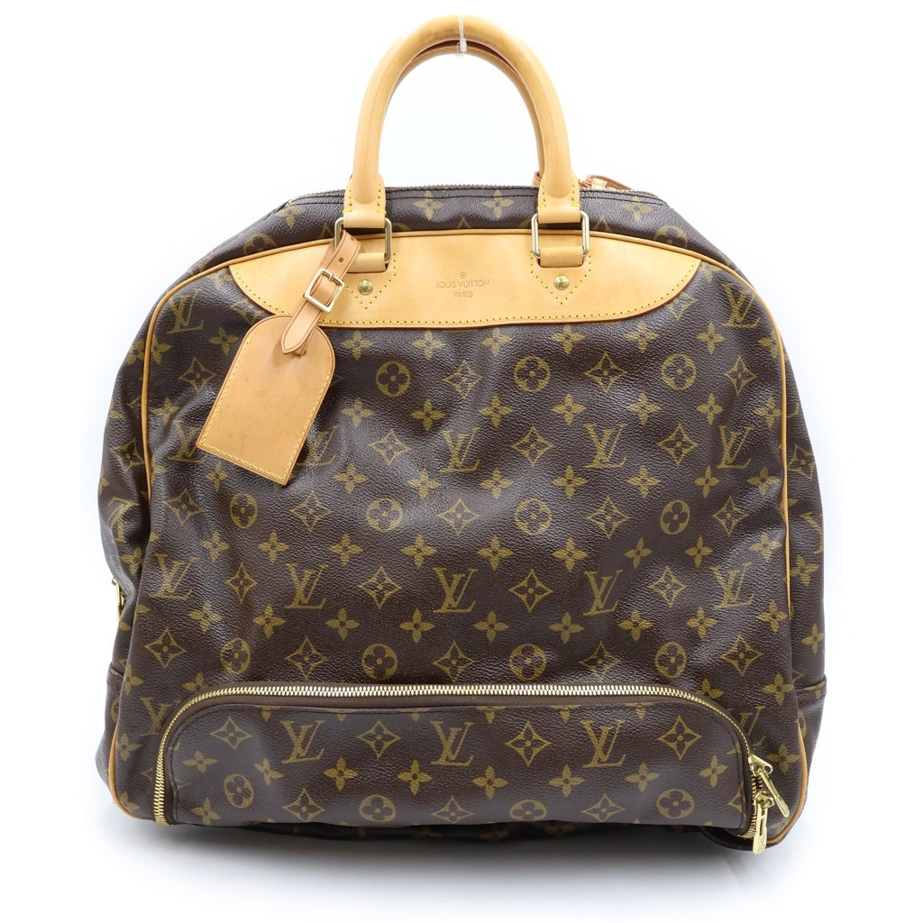 LOUIS VUITTON(ルイヴィトン) モノグラム エヴァジオン ハンドバッグ ブラウン レザー×PVC M41443 ゴールド金具 レディース