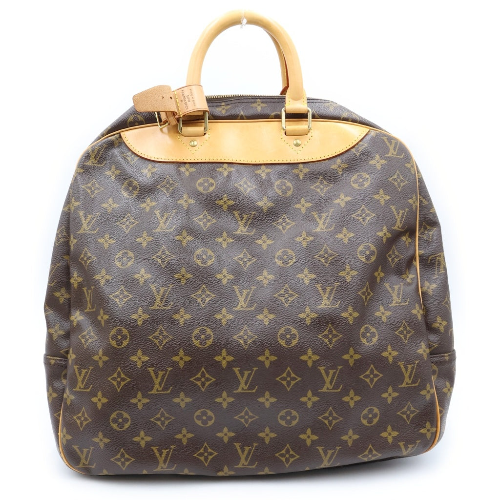 LOUIS VUITTON(ルイヴィトン) モノグラム エヴァジオン ハンドバッグ ブラウン レザー×PVC M41443 ゴールド金具 レディース